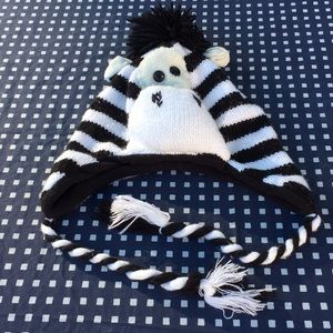 🦋 Kid’s Knit Zebra Hat